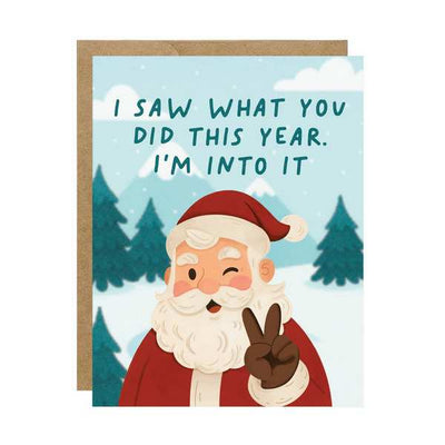 Santa Into It Cheeky Christmas Card | Simple Whimsy | boogie + birdie