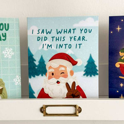 Santa Into It Cheeky Christmas Card | Simple Whimsy | boogie + birdie