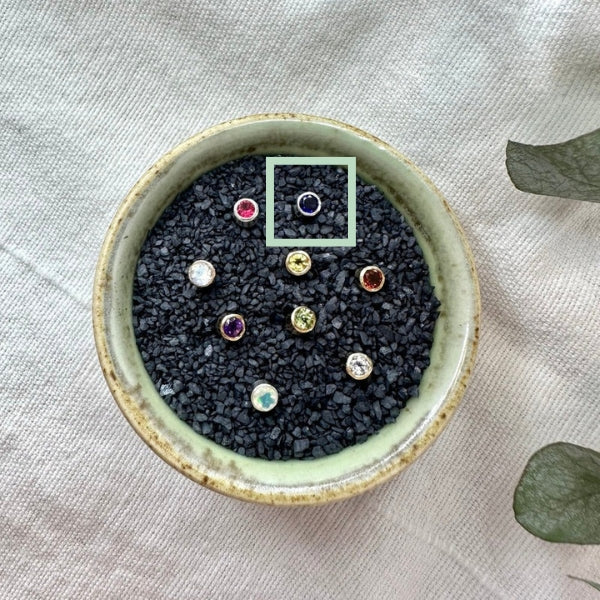 Sapphire Gold Kindred Stud Earrings | Open Fire | boogie + birdie