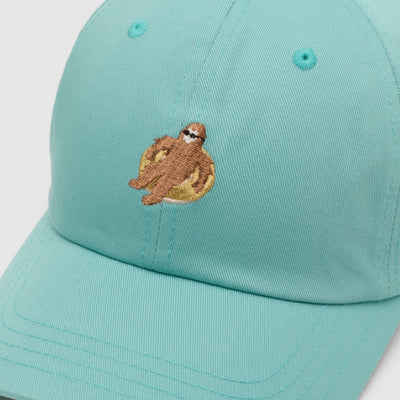 Turquoise Sasquatch on Floatie Peak Hat