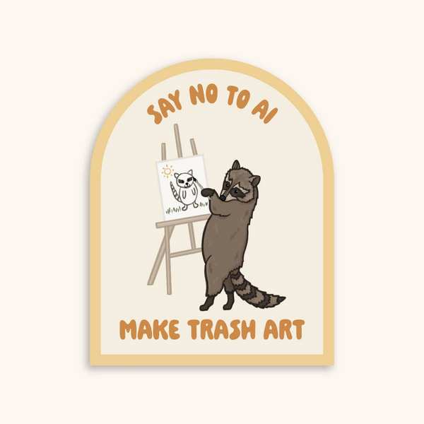Art Raccoon Sticker | Le Petit Lapin | boogie + birdie