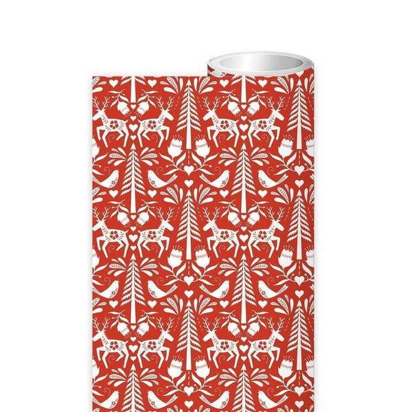 Red Scandi Christmas Gift Wrap | Gift Wrap | boogie + birdie