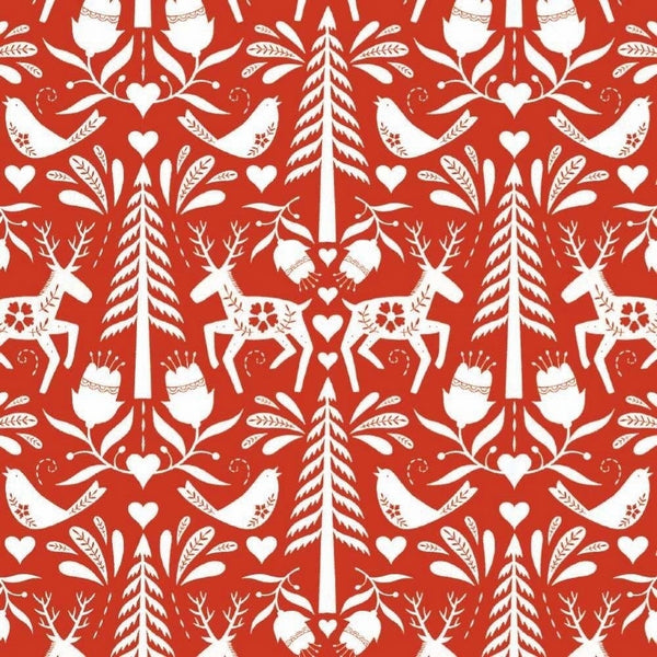 Red Scandi Christmas Gift Wrap | Gift Wrap | boogie + birdie