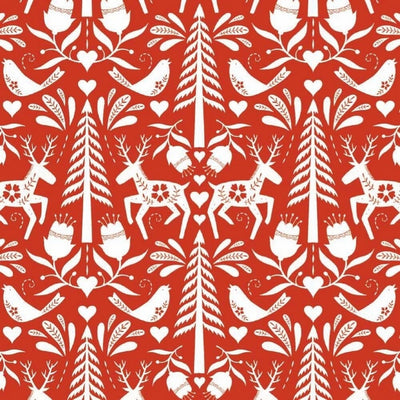 Red Scandi Christmas Gift Wrap | Gift Wrap | boogie + birdie