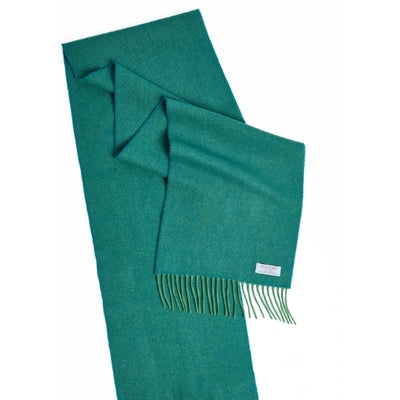 Sea Green Herringbone Lambswool Scarf | Foxford | boogie + birdie