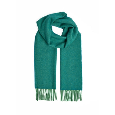Sea Green Herringbone Lambswool Scarf | Foxford | boogie + birdie