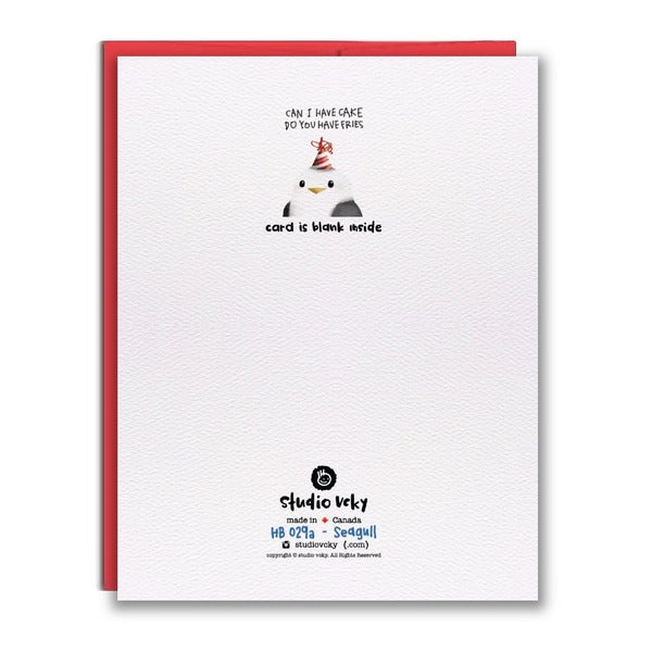 Seagull Birthday Card (HB029a) | studio vcky | boogie + birdie