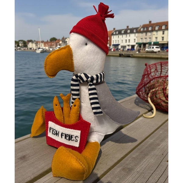 Seagull with Fish Fries Doorstop Sewing Kit | Genius Premium | boogie + birdie