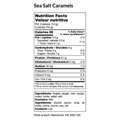 Sea Salt Caramels 6oz | Pickle & Myrrh | boogie + birdie