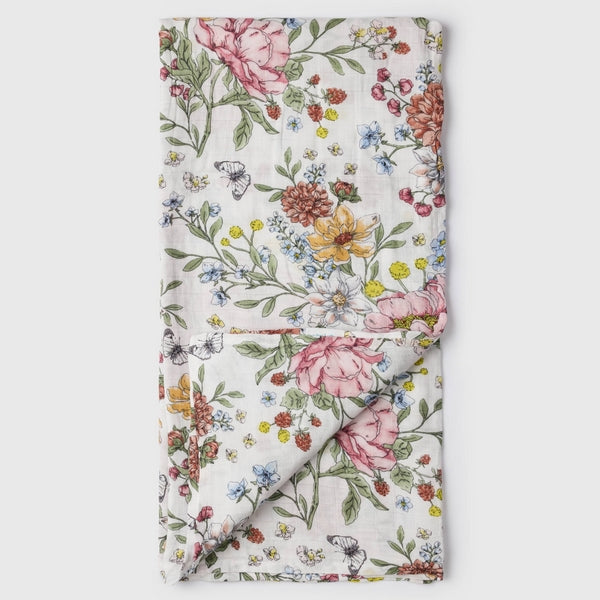 Secret Garden Muslin Swaddle | Loulou Lollipop | boogie + birdie