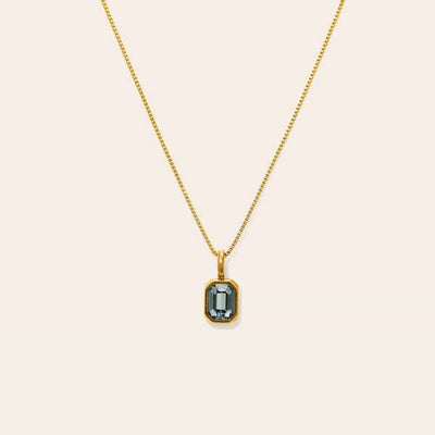 Gold Sapphire September Birthstone Waterproof Necklace | Lover's Tempo | boogie + birdie