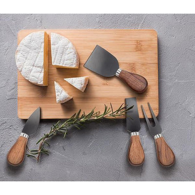 Walnut Handled Black Cheese Knives | Set of 4 | Entertaining | boogie + birdie