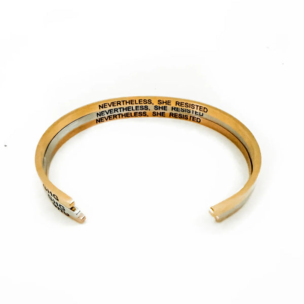Nevertheless, She Resisted Gold Bangle | boogie + birdie | Glass House Goods