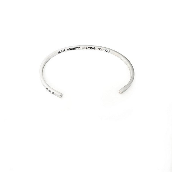 Silver Your Anxiety Is Lying To You Bangle | GHG | boogie + birdie

