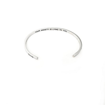 Silver Your Anxiety Is Lying To You Bangle | GHG | boogie + birdie