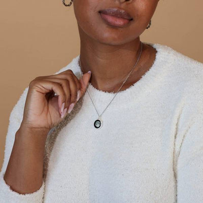 Moonglow Silver Charmed Necklace | Necklaces | boogie + birdie