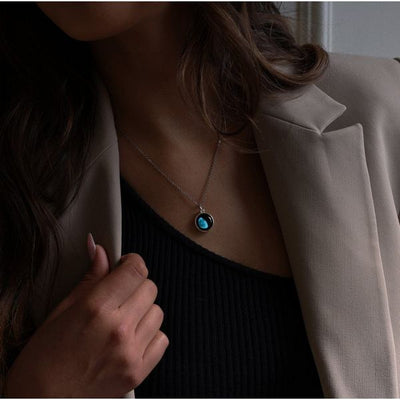 Moonglow Silver Charmed Necklace | Necklaces | boogie + birdie