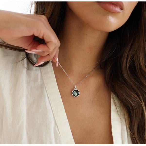 Moonglow Silver Charmed Necklace | Necklaces | boogie + birdie