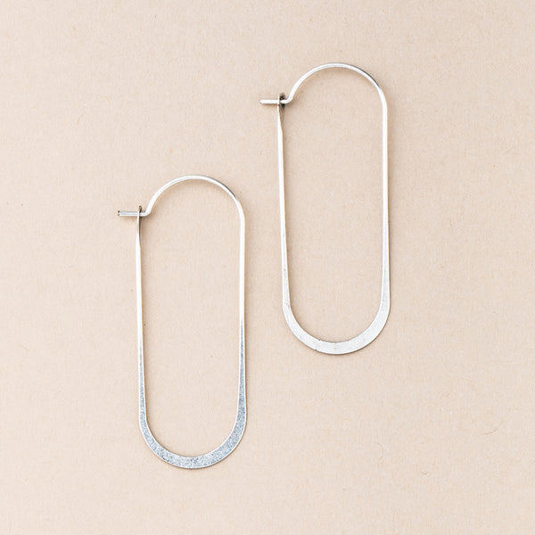 Refined Silver Cosmic Oval Drops Earrings | Scout | boogie + birdie
