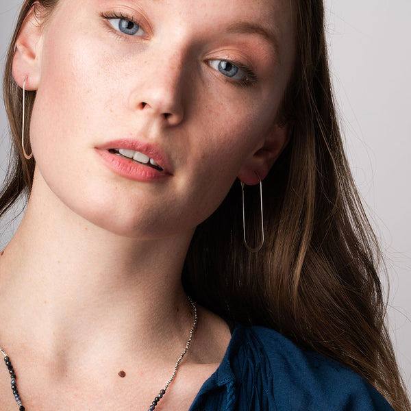 Refined Silver Cosmic Oval Drops Earrings | Scout | boogie + birdie