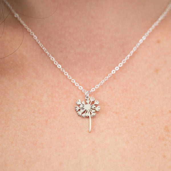 Silver Dandelion Necklace | Birch Jewellery | boogie + birdie