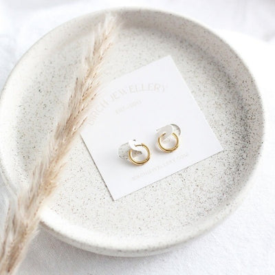 Silver Everyday Huggie Hoop Earrings | Birch Jewellery | boogie + birdie