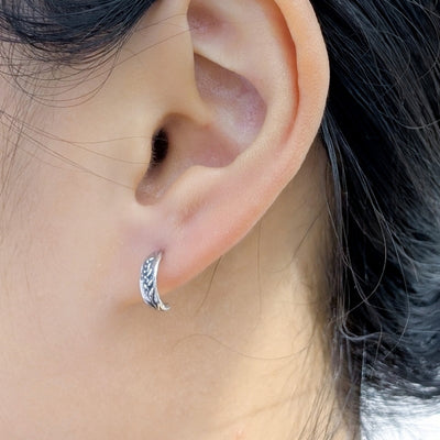 Silver Lavender Huggie Hoops  | Marmalade | boogie + birdie