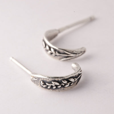Silver Lavender Huggie Hoops  | Marmalade | boogie + birdie