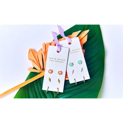 Silver Jagger Trio Stud Earrings | Foxy Originals | boogie + birdie