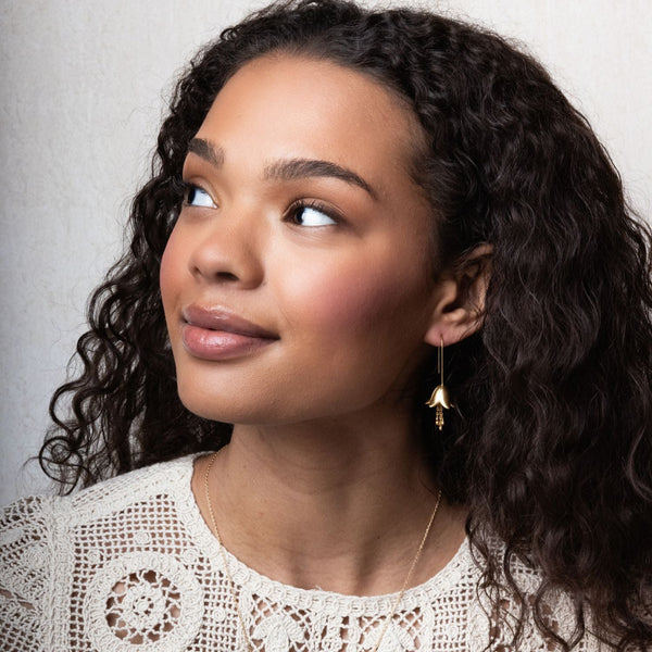 Refined Silver Lily Hoop Earrings | Scout | boogie + birdie