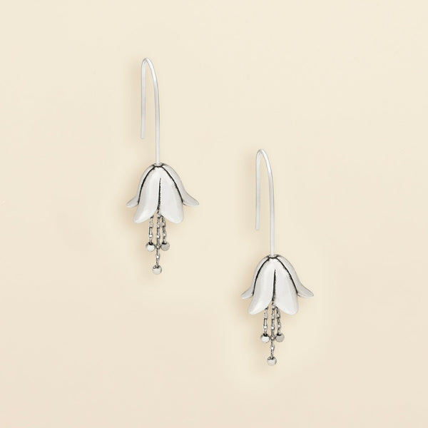 Refined Silver Lily Hoop Earrings | Scout | boogie + birdie
