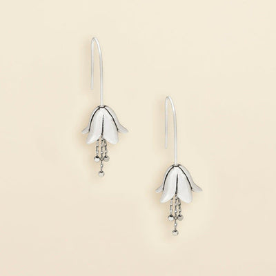 Refined Silver Lily Hoop Earrings | Scout | boogie + birdie