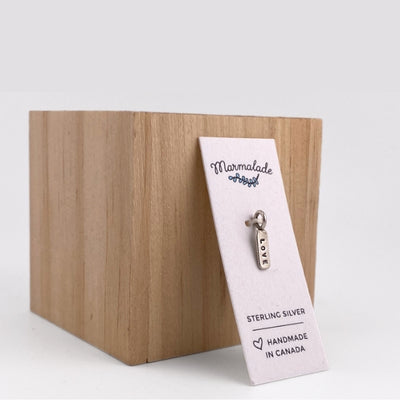 Silver Love Tag Charm | Marmalade Designs | boogie + birdie