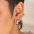 Silver Oval Huggie Hoop Earrings | Birch Jewellery | boogie + birdie