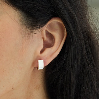 Parker Hoop Silver Earrings | Foxy Originals | boogie + birdie