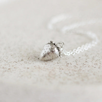 Silver Strawberry Necklace | Birch Jewellery | boogie + birdie