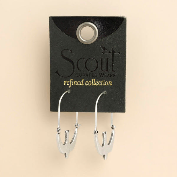 Refined Silver Swallow Hoop Earrings | Scout | boogie + birdie