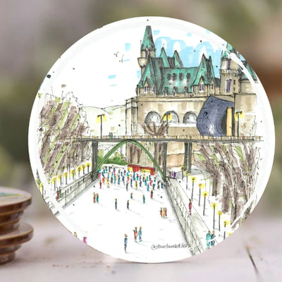Skating at the Rideau Canal Coaster | Downtown Sketcher | boogie + birdie