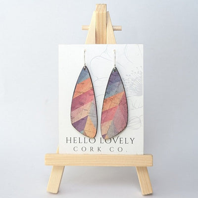 Pink Herringbone Small Wing Earrings | Hello Lovely | boogie + birdie