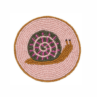Beaded Gardenland Snail Coasters | Set of 4 | Danica Studio | boogie + birdie