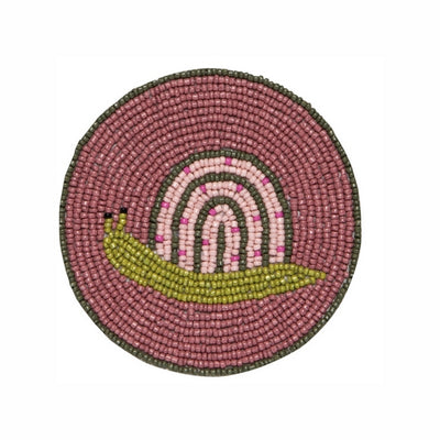 Beaded Gardenland Snail Coasters | Set of 4 | Danica Studio | boogie + birdie