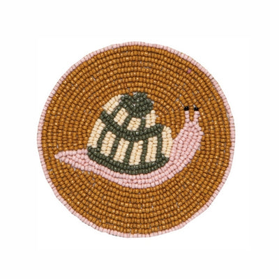 Beaded Gardenland Snail Coasters | Set of 4 | Danica Studio | boogie + birdie