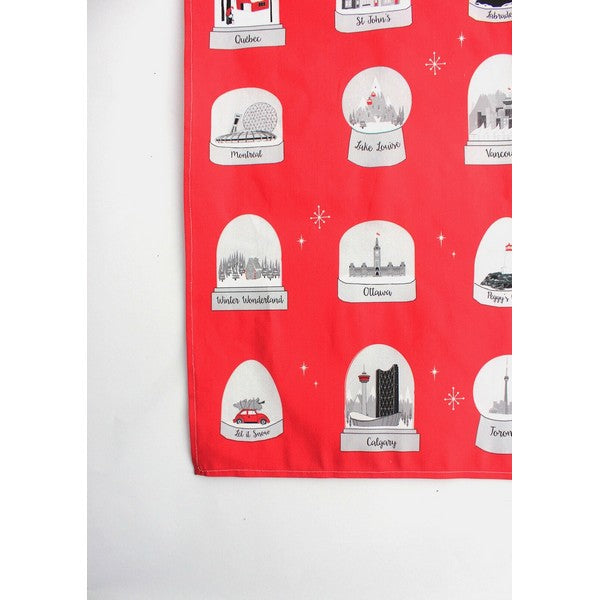 Canadian Snowglobes Tea Towel | boogie + birdie | Creationz by Catherine