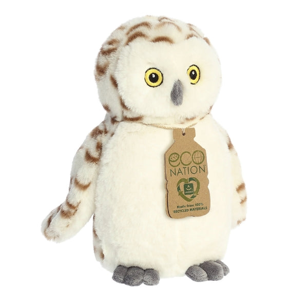 Snowy Owl Plush 9" | Aurora Eco Nation | boogie + birdie