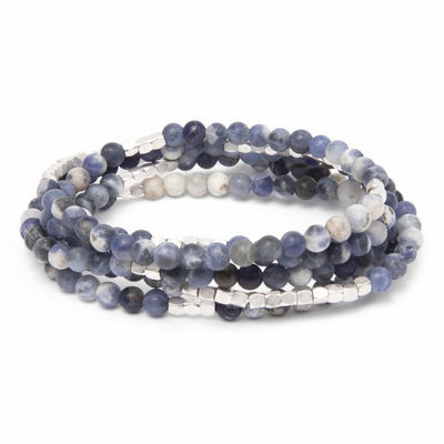 Sodalite & Silver Wrap Bracelet / Necklace | Scout | boogie + birdie