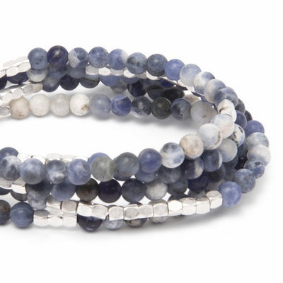 Sodalite & Silver Wrap Bracelet / Necklace | Scout | boogie + birdie