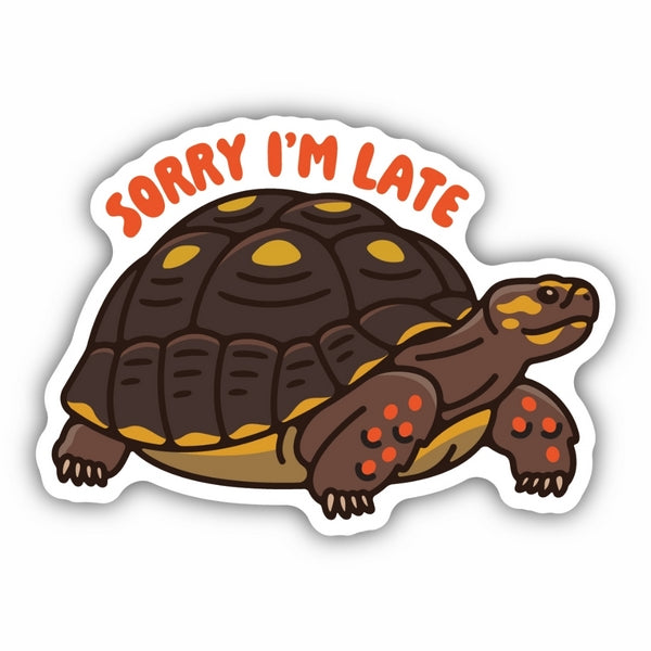 Sorry I'm Late Turtle Sticker | Stickers Northwest | boogie + birdie