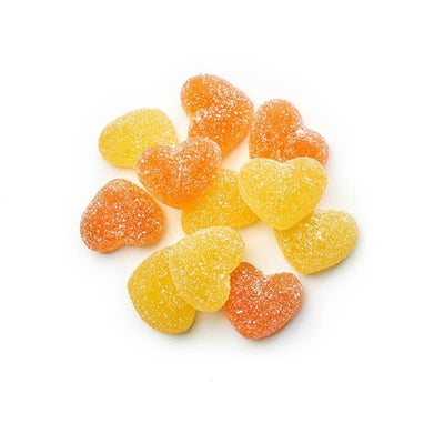 Vegan Sour Peach Hearts Gummies | Squish | boogie + birdie