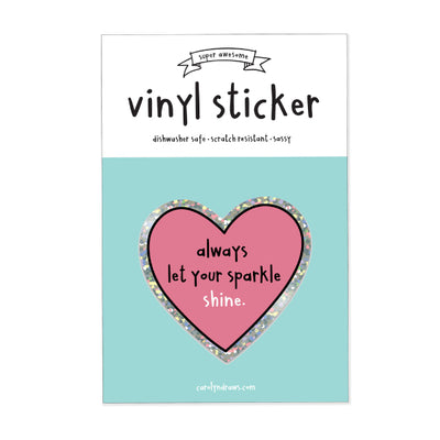Always Let Your Sparkle Shine Sparkly Sticker | carolyndraws | boogie + birdie