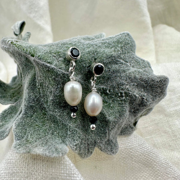 Beloved Pearl & Spinel Drop Earrings | Open Fire | boogie + birdie